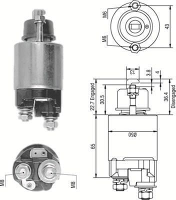 Magneti Marelli 940113050234 - Solenoid Switch, starter autospares.lv