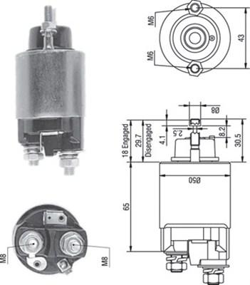 Magneti Marelli 940113050235 - Solenoid Switch, starter autospares.lv