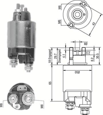 Magneti Marelli 940113050236 - Solenoid Switch, starter autospares.lv