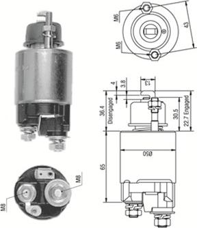 Magneti Marelli 940113050231 - Solenoid Switch, starter autospares.lv