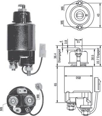 Magneti Marelli 940113050232 - Solenoid Switch, starter autospares.lv