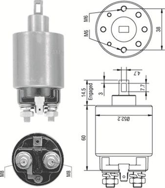 Magneti Marelli 940113050237 - Solenoid Switch, starter autospares.lv