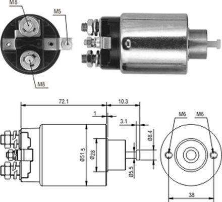 Magneti Marelli 940113050224 - Solenoid Switch, starter autospares.lv