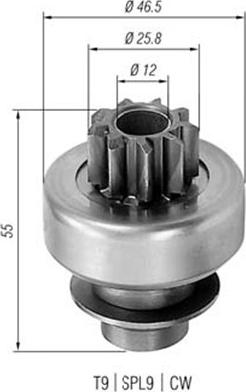 Magneti Marelli 940113020405 - Pinion, bendix, starter autospares.lv