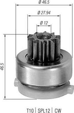 Magneti Marelli 940113020435 - Pinion, bendix, starter autospares.lv