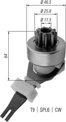 Magneti Marelli 940113020438 - Pinion, bendix, starter autospares.lv