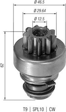 Magneti Marelli 940113020096 - Pinion, bendix, starter autospares.lv