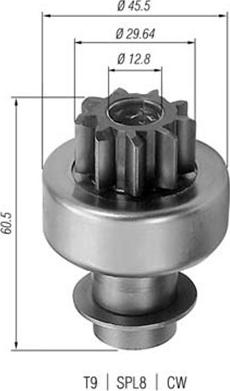 Magneti Marelli 940113020037 - Pinion, bendix, starter autospares.lv