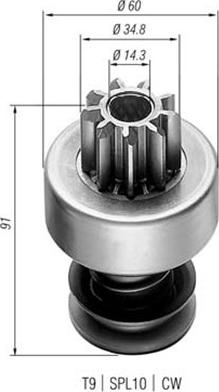 Magneti Marelli 940113020022 - Pinion, bendix, starter autospares.lv