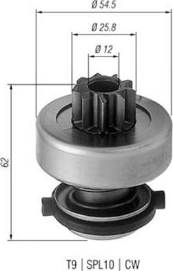 Magneti Marelli 940113020192 - Pinion, bendix, starter autospares.lv