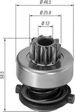 Magneti Marelli 940113020138 - Pinion, bendix, starter autospares.lv