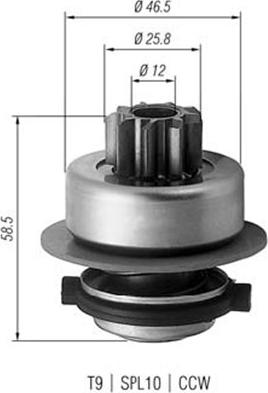 Magneti Marelli 940113020171 - Pinion, bendix, starter autospares.lv