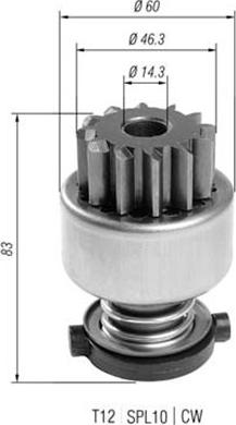 Magneti Marelli 940113020394 - Pinion, bendix, starter autospares.lv