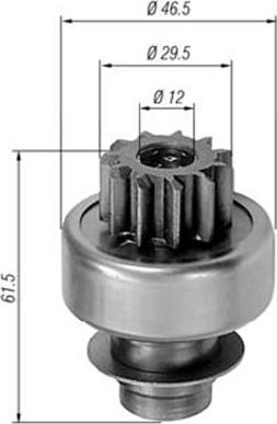 Magneti Marelli 940113020307 - Pinion, bendix, starter autospares.lv