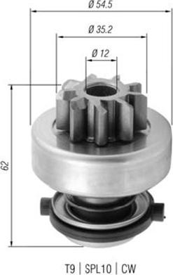 Magneti Marelli 940113020375 - Pinion, bendix, starter autospares.lv