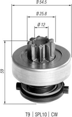 Magneti Marelli 940113020372 - Pinion, bendix, starter autospares.lv