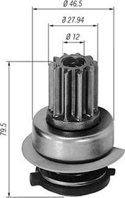 Magneti Marelli 940113020291 - Pinion, bendix, starter autospares.lv