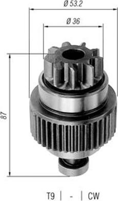 Magneti Marelli 940113020249 - Pinion, bendix, starter autospares.lv