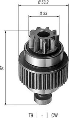 Magneti Marelli 940113020250 - Pinion, bendix, starter autospares.lv