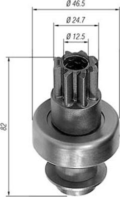 Magneti Marelli 940113020235 - Pinion, bendix, starter autospares.lv