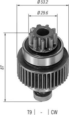 Magneti Marelli 940113020224 - Pinion, bendix, starter autospares.lv