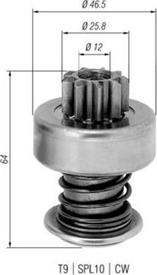 Magneti Marelli 940113020278 - Pinion, bendix, starter autospares.lv