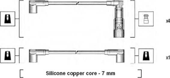 Magneti Marelli 941045200508 - Ignition Cable Kit autospares.lv
