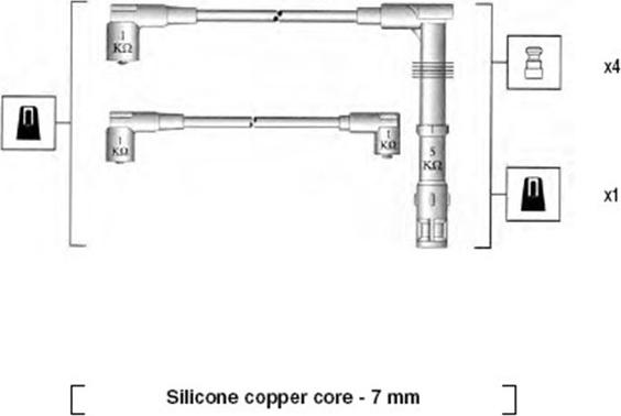Magneti Marelli 941055170537 - Ignition Cable Kit autospares.lv