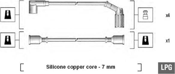 Magneti Marelli 941065070543 - Ignition Cable Kit autospares.lv