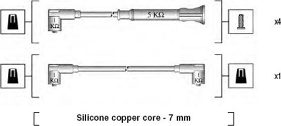 Magneti Marelli 941075270562 - Ignition Cable Kit autospares.lv