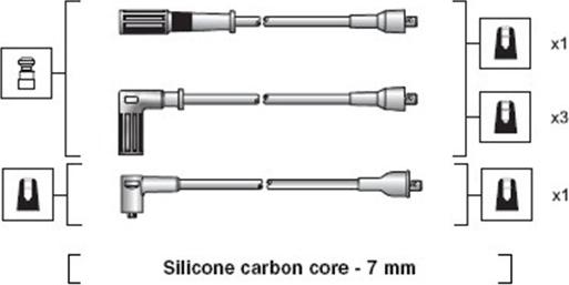 Magneti Marelli 941318111120 - Ignition Cable Kit autospares.lv