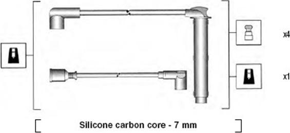 Magneti Marelli 941255050815 - Ignition Cable Kit autospares.lv