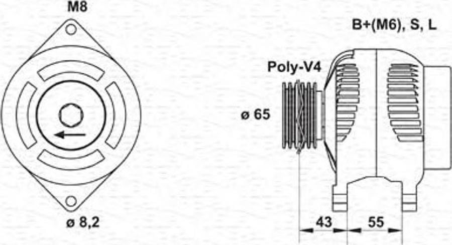 Magneti Marelli 943346134010 - Alternator autospares.lv