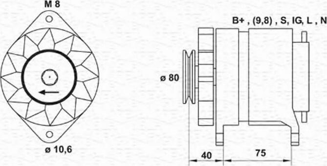 Magneti Marelli 943346136010 - Alternator autospares.lv