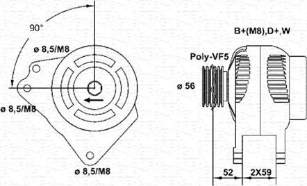 Magneti Marelli 943355025010 - Alternator autospares.lv