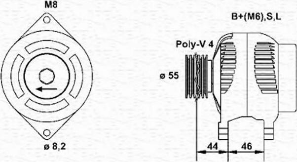 Magneti Marelli 943355180010 - Alternator autospares.lv