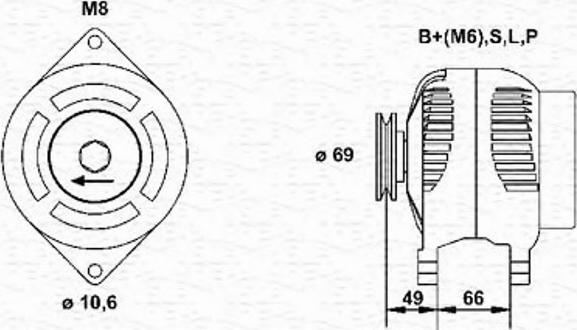 Magneti Marelli 943356579010 - Alternator autospares.lv