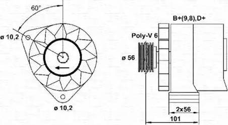 Magneti Marelli 943356808010 - Alternator autospares.lv