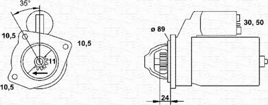 Magneti Marelli 943251441010 - Starter autospares.lv