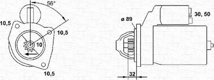 Magneti Marelli 943251658010 - Starter autospares.lv