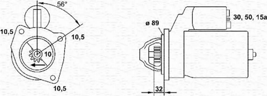 Magneti Marelli 943251015010 - Starter autospares.lv