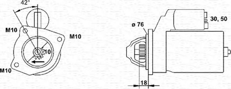 Magneti Marelli 943251335010 - Starter autospares.lv