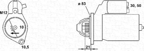 Magneti Marelli 943253106010 - Starter autospares.lv