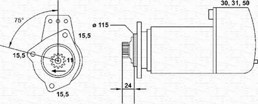 Magneti Marelli 943252221010 - Starter autospares.lv