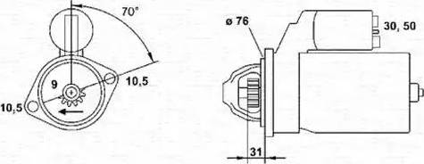 Magneti Marelli 943221332010 - Starter autospares.lv