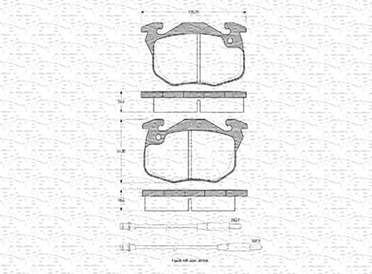 Magneti Marelli 430216170295 - Brake Pad Set, disc brake autospares.lv