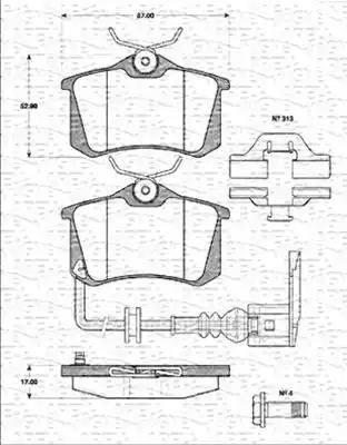 Magneti Marelli 430216170257 - Brake Pad Set, disc brake autospares.lv