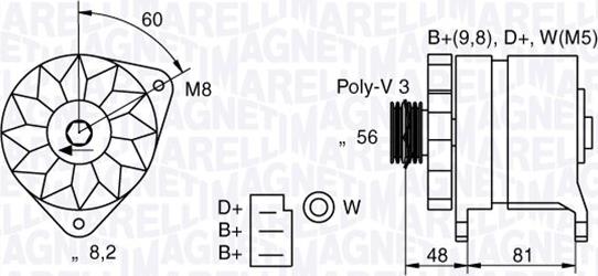 Magneti Marelli 054022598010 - Alternator autospares.lv