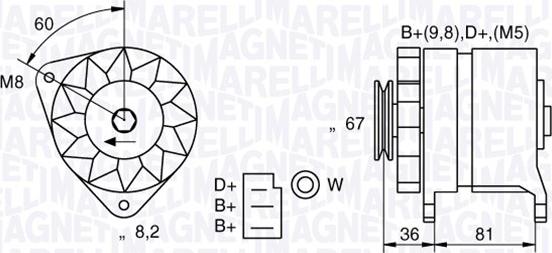 Magneti Marelli 054022384010 - Alternator autospares.lv