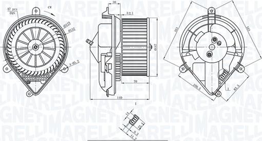 Magneti Marelli 069412228010 - Interior Blower autospares.lv
